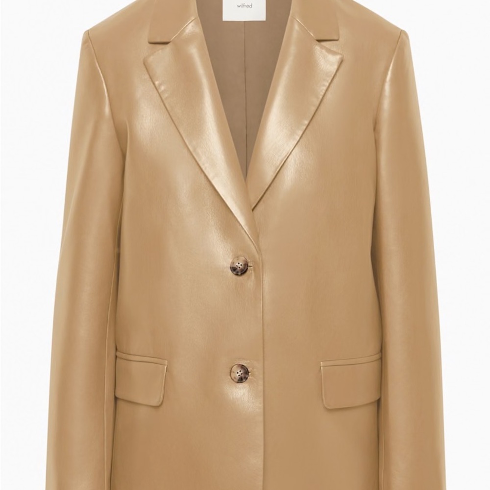 Wilfred Memories Leather Blazer in Cognac NWOT